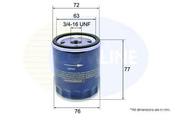 COMLINE EOF023 Масляный фильтр для SAAB (Сааб) COMLINE EOF023 Масляный фильтр для SAAB (Сааб)