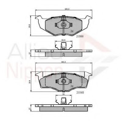 COMLINE ADB0707 Тормозные колодки для VOLKSWAGEN GOL (Фольксваген Гол) COMLINE ADB0707 Тормозные колодки для VOLKSWAGEN GOL (Фольксваген Гол)
