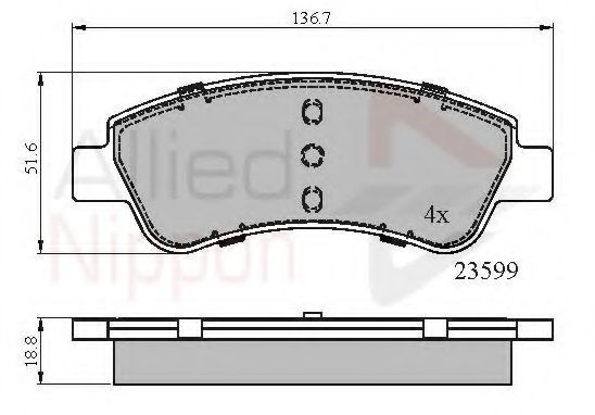 COMLINE ADB01525 Тормозные колодки для PEUGEOT 207 (Пежо 207) COMLINE ADB01525 Тормозные колодки для PEUGEOT 207 (Пежо 207)