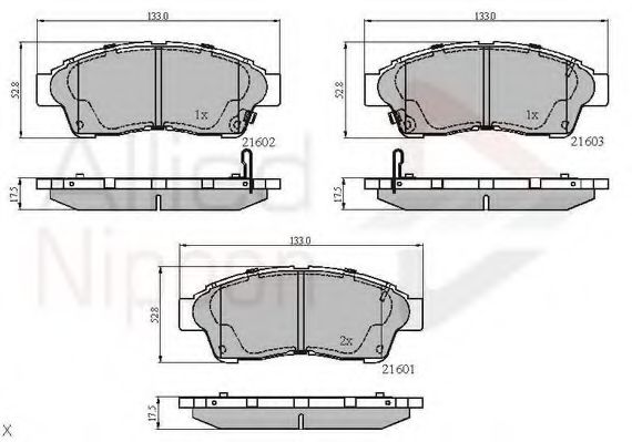 COMLINE ADB3260 Тормозные колодки для TOYOTA CALDINA (Тойота/тоета Cалдина) COMLINE ADB3260 Тормозные колодки для TOYOTA CALDINA (Тойота/тоета Cалдина)