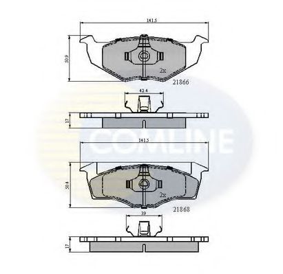 COMLINE CBP0707 Тормозные колодки для VOLKSWAGEN GOL (Фольксваген Гол) COMLINE CBP0707 Тормозные колодки для VOLKSWAGEN GOL (Фольксваген Гол)