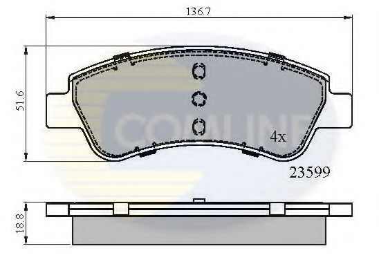 COMLINE CBP01525 Тормозные колодки для PEUGEOT 207 (Пежо 207) COMLINE CBP01525 Тормозные колодки для PEUGEOT 207 (Пежо 207)