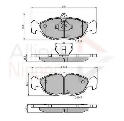 COMLINE ADB0134 Тормозные колодки для DAEWOO (Дэу) COMLINE ADB0134 Тормозные колодки для DAEWOO (Дэу)