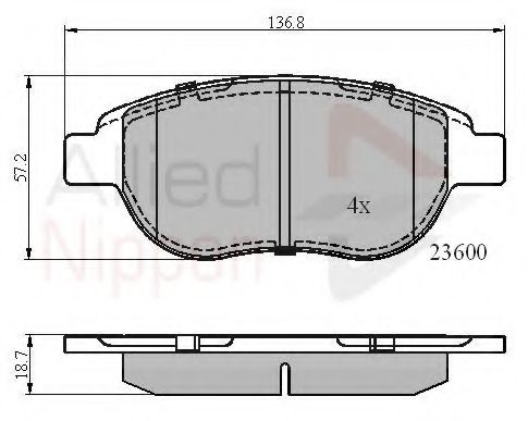 COMLINE ADB01038 Тормозные колодки для PEUGEOT 207 (Пежо 207) COMLINE ADB01038 Тормозные колодки для PEUGEOT 207 (Пежо 207)
