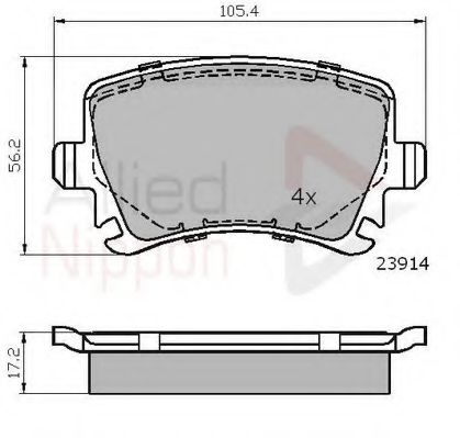 COMLINE ADB01284 Тормозные колодки для AUDI TT (Ауди Тт) COMLINE ADB01284 Тормозные колодки для AUDI TT (Ауди Тт)