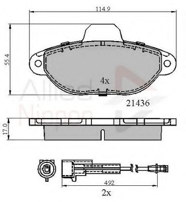 COMLINE ADB2509 Тормозные колодки для FIAT 500 (Фиат 500) COMLINE ADB2509 Тормозные колодки для FIAT 500 (Фиат 500)