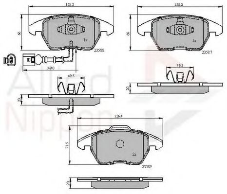 COMLINE ADB11224 Тормозные колодки для VOLKSWAGEN (Фольксваген) COMLINE ADB11224 Тормозные колодки для VOLKSWAGEN (Фольксваген)