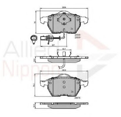 COMLINE ADB11542 Тормозные колодки для VOLKSWAGEN (Фольксваген) COMLINE ADB11542 Тормозные колодки для VOLKSWAGEN (Фольксваген)