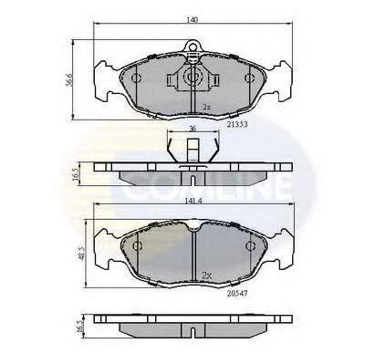 COMLINE CBP0134 Тормозные колодки для DAEWOO (Дэу) COMLINE CBP0134 Тормозные колодки для DAEWOO (Дэу)