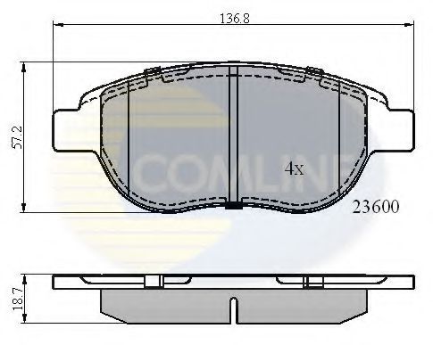 COMLINE CBP01038 Тормозные колодки для PEUGEOT 207 (Пежо 207) COMLINE CBP01038 Тормозные колодки для PEUGEOT 207 (Пежо 207)