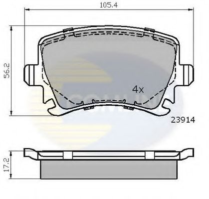 COMLINE CBP01284 Тормозные колодки для AUDI TT (Ауди Тт) COMLINE CBP01284 Тормозные колодки для AUDI TT (Ауди Тт)