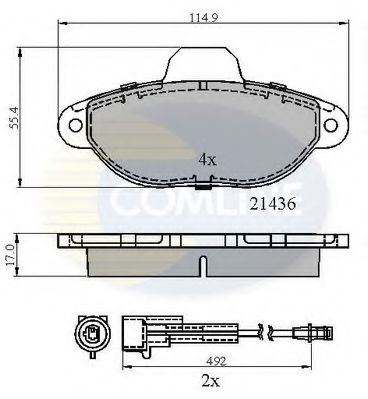 COMLINE CBP2509 Тормозные колодки для FIAT 500 (Фиат 500) COMLINE CBP2509 Тормозные колодки для FIAT 500 (Фиат 500)