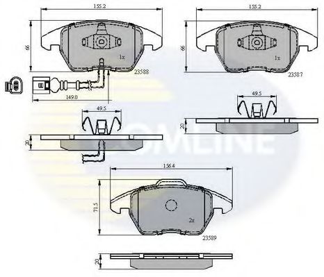COMLINE CBP11224 Тормозные колодки для VOLKSWAGEN (Фольксваген) COMLINE CBP11224 Тормозные колодки для VOLKSWAGEN (Фольксваген)
