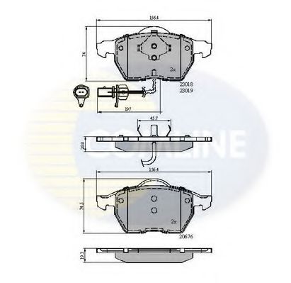 COMLINE CBP11542 Тормозные колодки для VOLKSWAGEN (Фольксваген) COMLINE CBP11542 Тормозные колодки для VOLKSWAGEN (Фольксваген)