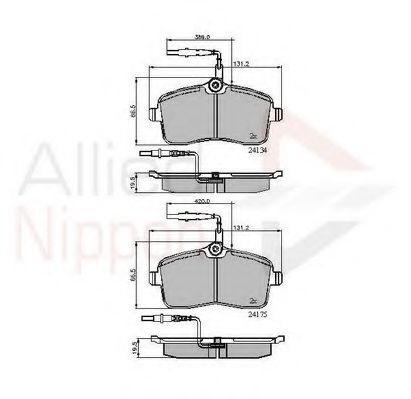 COMLINE ADB11250 Тормозные колодки для PEUGEOT 407 (Пежо 407) COMLINE ADB11250 Тормозные колодки для PEUGEOT 407 (Пежо 407)
