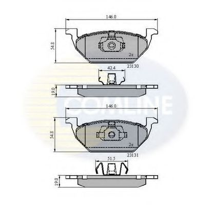 COMLINE CBP0889 Тормозные колодки для VOLKSWAGEN (Фольксваген) COMLINE CBP0889 Тормозные колодки для VOLKSWAGEN (Фольксваген)
