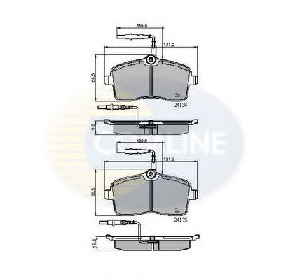 COMLINE CBP11250 Тормозные колодки для PEUGEOT 407 (Пежо 407) COMLINE CBP11250 Тормозные колодки для PEUGEOT 407 (Пежо 407)