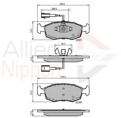 COMLINE ADB12044 Тормозные колодки для FIAT 500 (Фиат 500) COMLINE ADB12044 Тормозные колодки для FIAT 500 (Фиат 500)