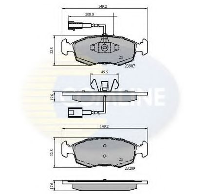 COMLINE CBP12044 Тормозные колодки для FIAT 500 (Фиат 500) COMLINE CBP12044 Тормозные колодки для FIAT 500 (Фиат 500)