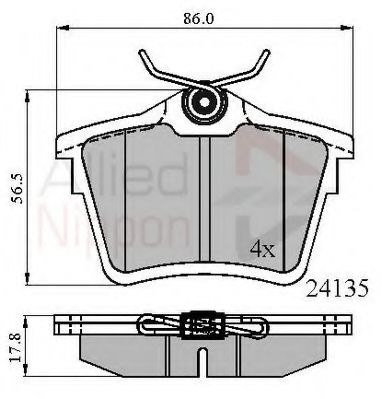COMLINE ADB01252 Тормозные колодки для PEUGEOT 407 (Пежо 407) COMLINE ADB01252 Тормозные колодки для PEUGEOT 407 (Пежо 407)