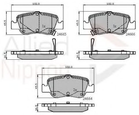 COMLINE ADB31572 Тормозные колодки для TOYOTA AURIS ING SPORTS (Тойота/тоета Аурис спорт) COMLINE ADB31572 Тормозные колодки для TOYOTA AURIS ING SPORTS (Тойота/тоета Аурис спорт)