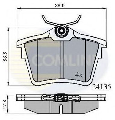 COMLINE CBP01252 Тормозные колодки для PEUGEOT 407 (Пежо 407) COMLINE CBP01252 Тормозные колодки для PEUGEOT 407 (Пежо 407)