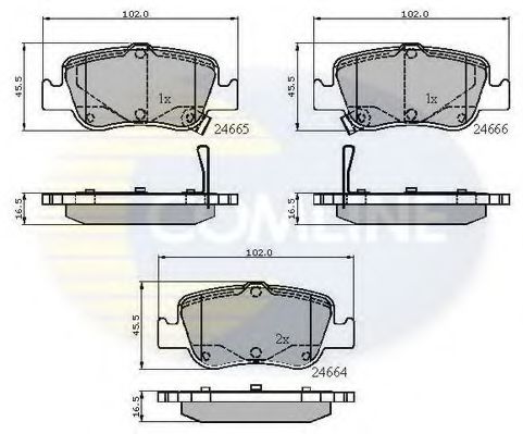 COMLINE CBP31572 Тормозные колодки для TOYOTA AURIS ING SPORTS (Тойота/тоета Аурис спорт) COMLINE CBP31572 Тормозные колодки для TOYOTA AURIS ING SPORTS (Тойота/тоета Аурис спорт)