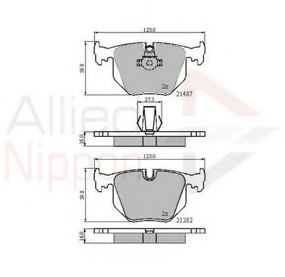COMLINE ADB01547 Тормозные колодки для BMW (Бмв) COMLINE ADB01547 Тормозные колодки для BMW (Бмв)