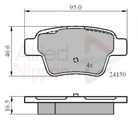 COMLINE ADB01658 Тормозные колодки для PEUGEOT 207 (Пежо 207) COMLINE ADB01658 Тормозные колодки для PEUGEOT 207 (Пежо 207)