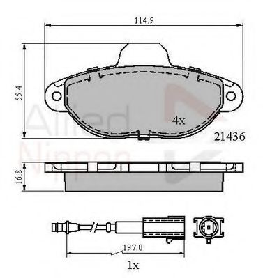 COMLINE ADB21602 Тормозные колодки для FIAT 500 (Фиат 500) COMLINE ADB21602 Тормозные колодки для FIAT 500 (Фиат 500)