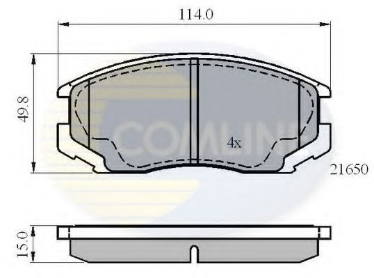 COMLINE CBP0415 Тормозные колодки для MITSUBISHI LANCER IV (Митсубиши/митсубиси Ланcэр иv) COMLINE CBP0415 Тормозные колодки для MITSUBISHI LANCER IV (Митсубиши/митсубиси Ланcэр иv)