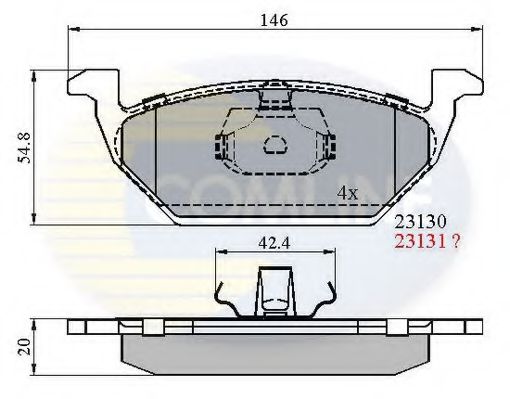 COMLINE CBP0737 Тормозные колодки для VOLKSWAGEN (Фольксваген) COMLINE CBP0737 Тормозные колодки для VOLKSWAGEN (Фольксваген)