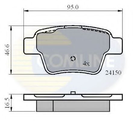 COMLINE CBP01658 Тормозные колодки для PEUGEOT 207 (Пежо 207) COMLINE CBP01658 Тормозные колодки для PEUGEOT 207 (Пежо 207)