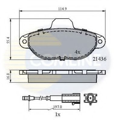 COMLINE CBP21602 Тормозные колодки для FIAT 500 (Фиат 500) COMLINE CBP21602 Тормозные колодки для FIAT 500 (Фиат 500)