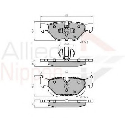 COMLINE ADB01708 Тормозные колодки для BMW (Бмв) COMLINE ADB01708 Тормозные колодки для BMW (Бмв)