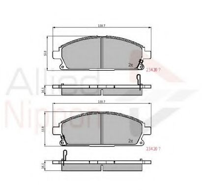 COMLINE ADB3591 Тормозные колодки для ACURA MDX (Акура Мдх)
