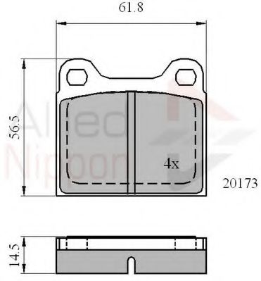 COMLINE ADB0731 Тормозные колодки для AUDI 100 (Ауди 100) COMLINE ADB0731 Тормозные колодки для AUDI 100 (Ауди 100)
