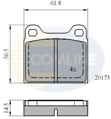 COMLINE CBP0731 Тормозные колодки для AUDI 100 (Ауди 100) COMLINE CBP0731 Тормозные колодки для AUDI 100 (Ауди 100)