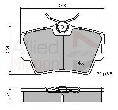 COMLINE ADB0272 Тормозные колодки для VOLKSWAGEN (Фольксваген) COMLINE ADB0272 Тормозные колодки для VOLKSWAGEN (Фольксваген)