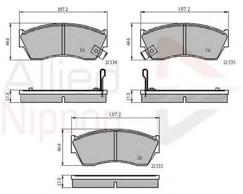 COMLINE ADB3518 Тормозные колодки для TATA INDIGO MARINA (Тата Индиго марина)