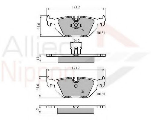COMLINE ADB0166 Тормозные колодки для BMW 3 (Бмв 3) COMLINE ADB0166 Тормозные колодки для BMW 3 (Бмв 3)