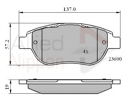 COMLINE ADB01748 Тормозные колодки для PEUGEOT 207 (Пежо 207) COMLINE ADB01748 Тормозные колодки для PEUGEOT 207 (Пежо 207)