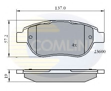 COMLINE CBP01748 Тормозные колодки для PEUGEOT 207 (Пежо 207) COMLINE CBP01748 Тормозные колодки для PEUGEOT 207 (Пежо 207)