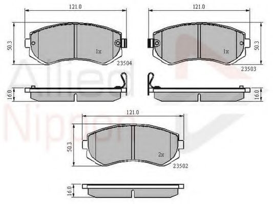 COMLINE ADB3484 Тормозные колодки для NISSAN (Ниссан) COMLINE ADB3484 Тормозные колодки для NISSAN (Ниссан)