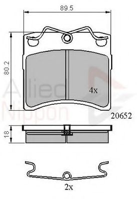 COMLINE ADB0925 Тормозные колодки для VOLKSWAGEN (Фольксваген) COMLINE ADB0925 Тормозные колодки для VOLKSWAGEN (Фольксваген)