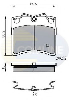 COMLINE CBP0925 Тормозные колодки для VOLKSWAGEN (Фольксваген) COMLINE CBP0925 Тормозные колодки для VOLKSWAGEN (Фольксваген)