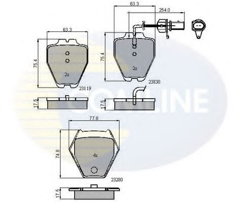 COMLINE CBP11771 Тормозные колодки для VOLKSWAGEN (Фольксваген) COMLINE CBP11771 Тормозные колодки для VOLKSWAGEN (Фольксваген)