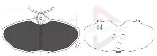 COMLINE ADB01104 Тормозные колодки для LINCOLN (Линcолн) COMLINE ADB01104 Тормозные колодки для LINCOLN (Линcолн)