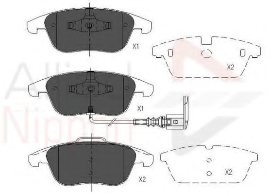 COMLINE ADB16022 Тормозные колодки для VOLKSWAGEN (Фольксваген) COMLINE ADB16022 Тормозные колодки для VOLKSWAGEN (Фольксваген)