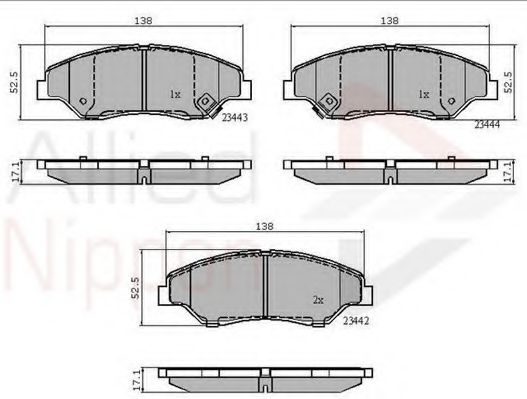 COMLINE ADB3843 Тормозные колодки для KIA SPORTAGE (Киа Спортейдж) COMLINE ADB3843 Тормозные колодки для KIA SPORTAGE (Киа Спортейдж)